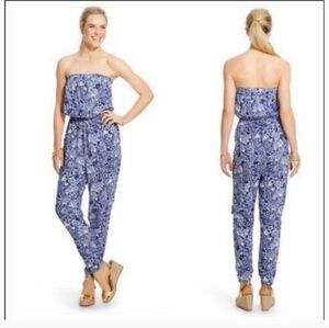 Lilly Pulitzer for Target Strapless Upstream Blue White Jumper